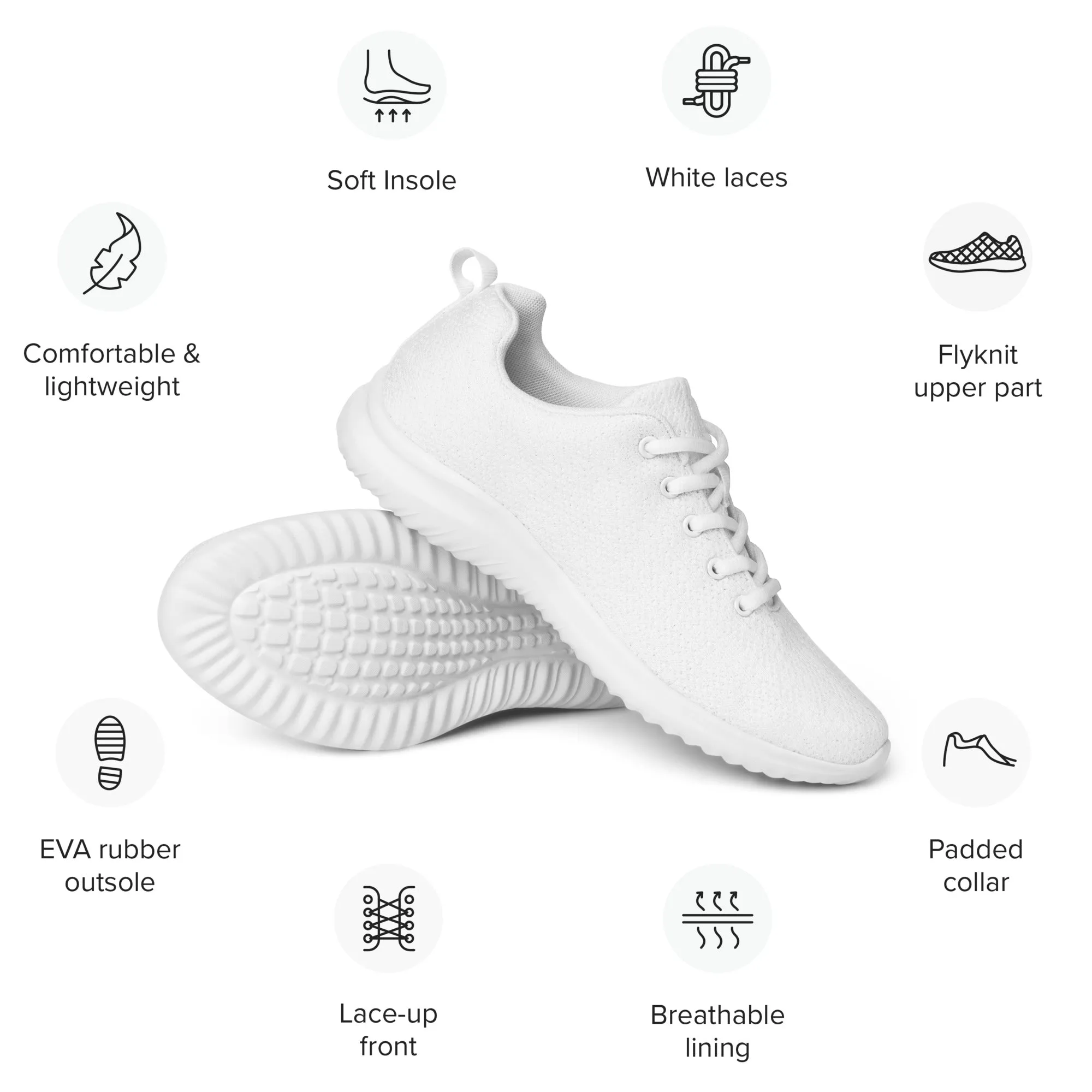 WHITE - MEN’S ATHLETIC SHOES