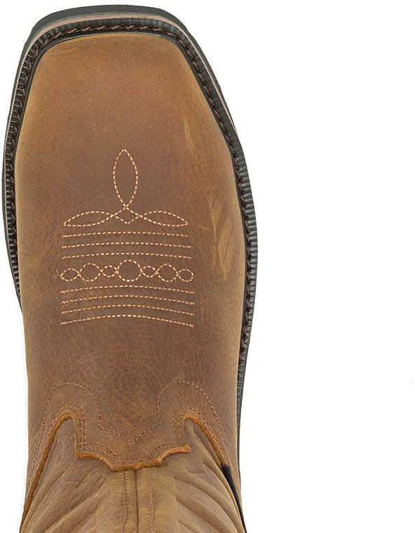 Wolverine Men's Rancher Flag Soft Toe WP Wellington Western Work Boot -Brown- W240056