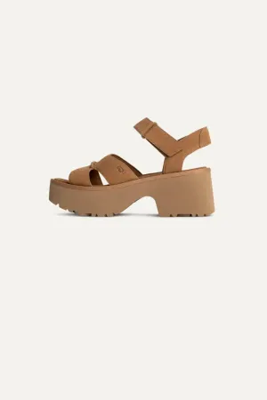 WOMEN NEW HEIGHTS ANKLE STRAP - CHESTNUT