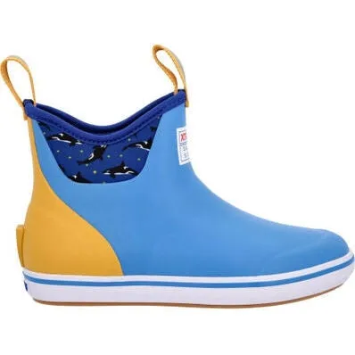 Xtratuf Women's Salmon Sisters 6" Waterproof Ankle Deck Boot - Blue - XWAB2SS