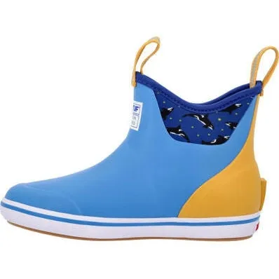 Xtratuf Women's Salmon Sisters 6" Waterproof Ankle Deck Boot - Blue - XWAB2SS