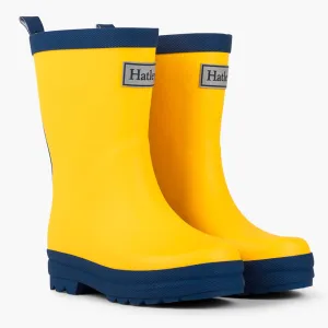 Yellow & Navy Rain Boots