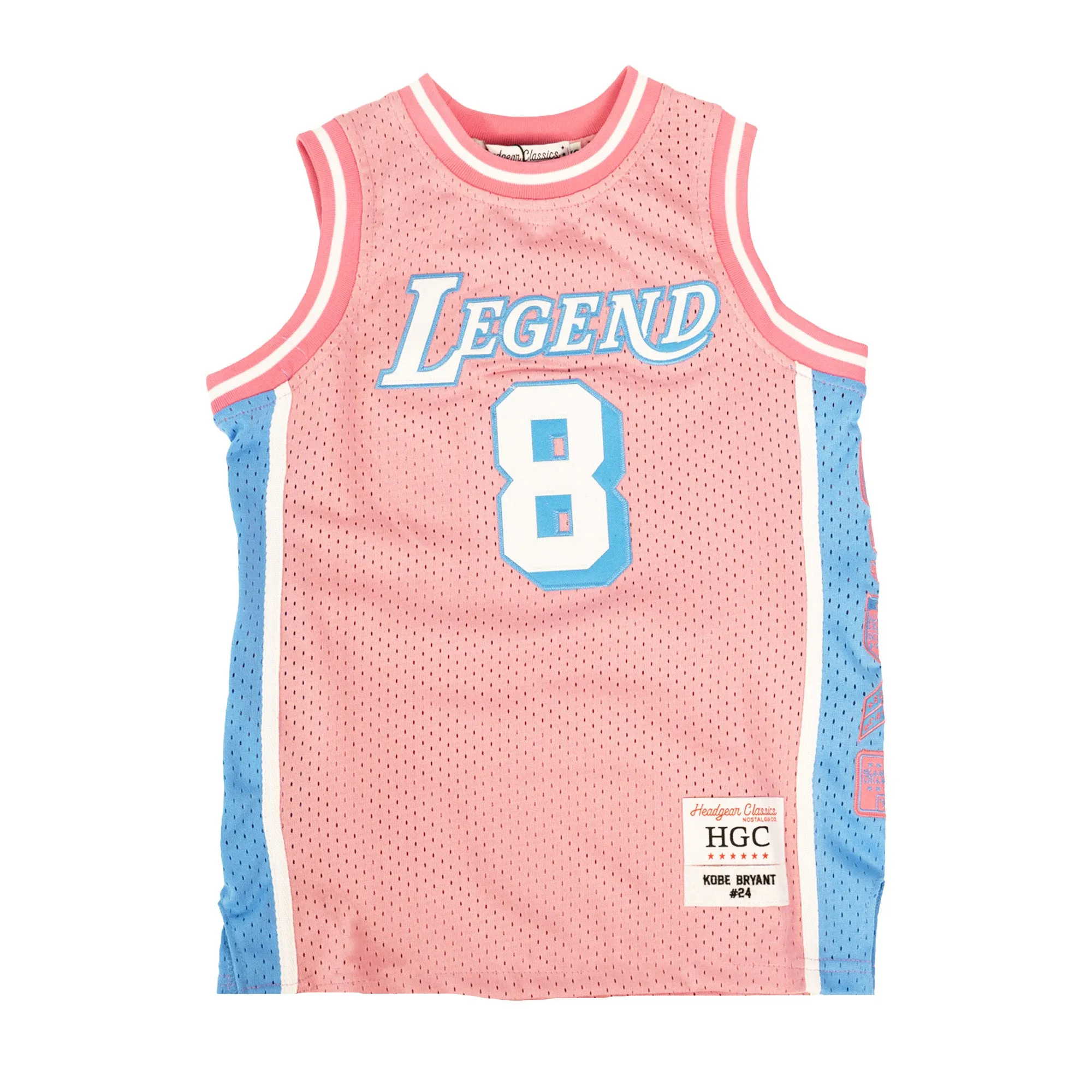 YOUTH LEGEND MAMBA PATCH BASKETBALL JERSEY (PINK/BLUE)
