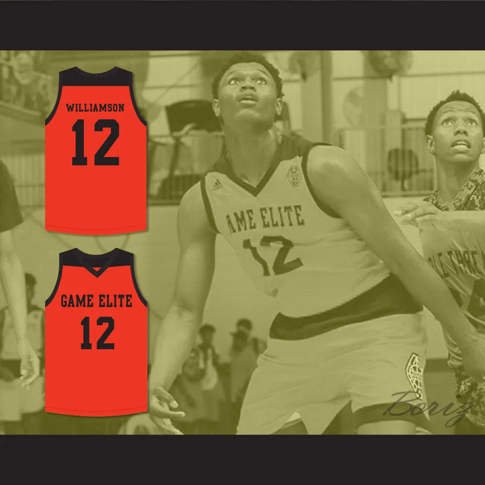 Zion Williamson 12 Game Elite Orange Basketball Jersey 2